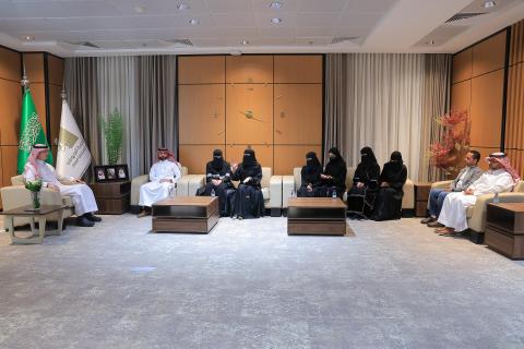 سعادة رئيس جامعة الجوف، يستقبل مبدعي الجامعة