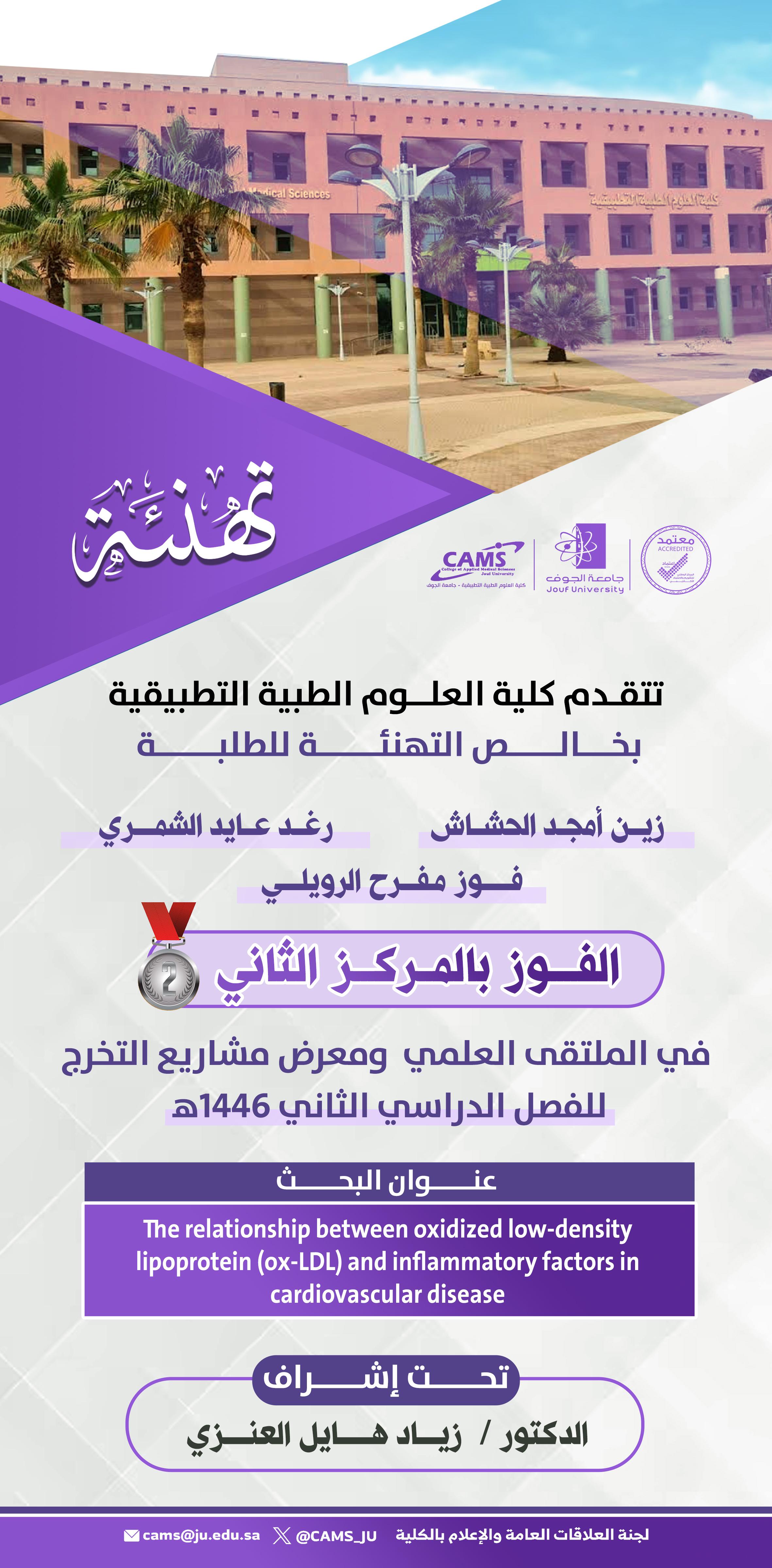 Jouf University College of Applied Medical Sciences Celebrates Student Graduation Projects at Scientific Forum and Conclusion of College Activities for the Academic Year 1446 AH